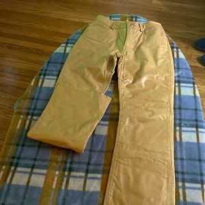Genuine leather pants,  yellow mustard, color size 1  1/2 beautiful